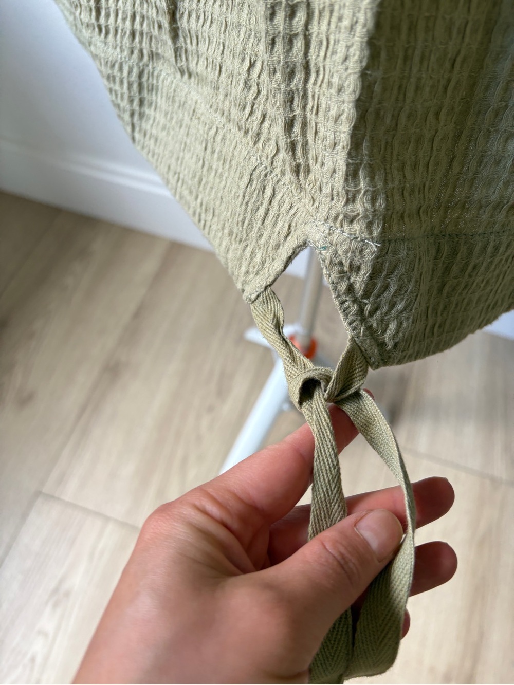 Free People Waffle-Knit Hooded Tunic in Olive - Picture 5 of 9